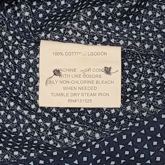 Beverly Hills Polo Club Button Up Shirt Mens XL Blue Pattern Long Sleeve - Picture 14 of 15